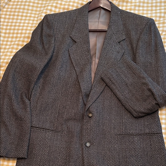 Other - Men's Brown Textured Sport Coat - Tailored Single-Breasted Blazer